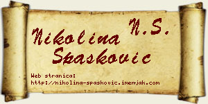 Nikolina Spasković vizit kartica